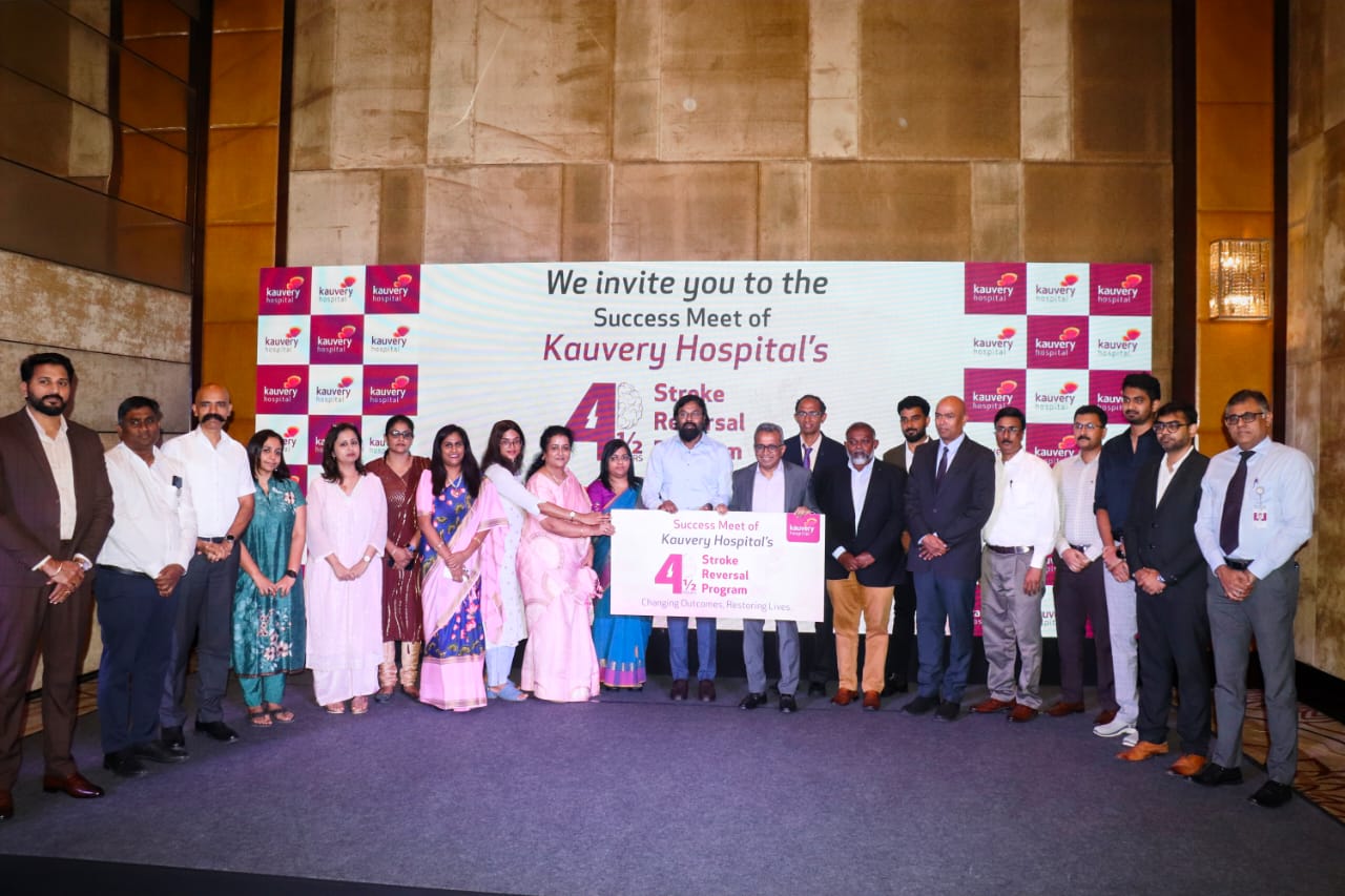 Kauvery Hospital, Chennai marks success of its 4½-Hour Stroke Reversal Program Kauvery Hospital, Chennai marks success of its 4½-Hour Stroke Reversal Program Dr K Vijayakarthikeyan IAS graced the occasion as a chief Guest.