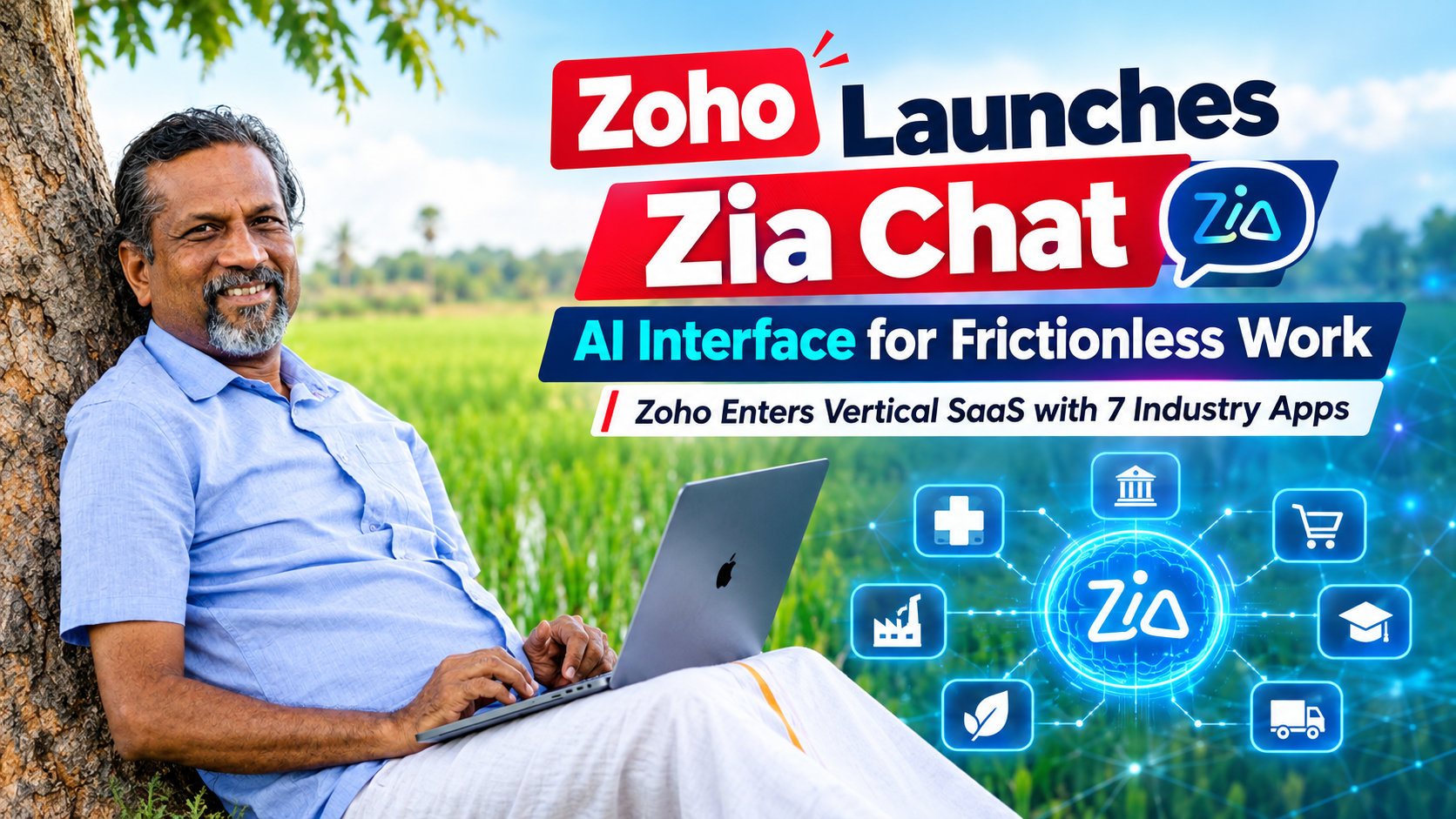 Zoho Launches Zia Chat, an AI interface for frictionless work, and Announces Entry into Vertical SaaS with Seven Industry-Specific Applications