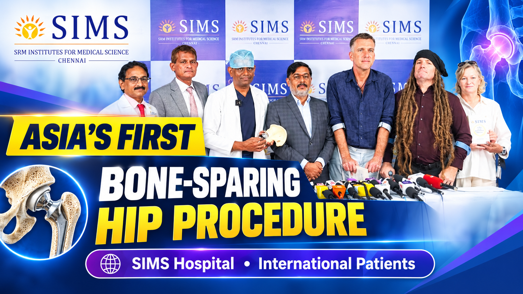 SIMS Hospital Performs Asia’s First New-Generation Bone-Sparing Hip Procedure on International Patients