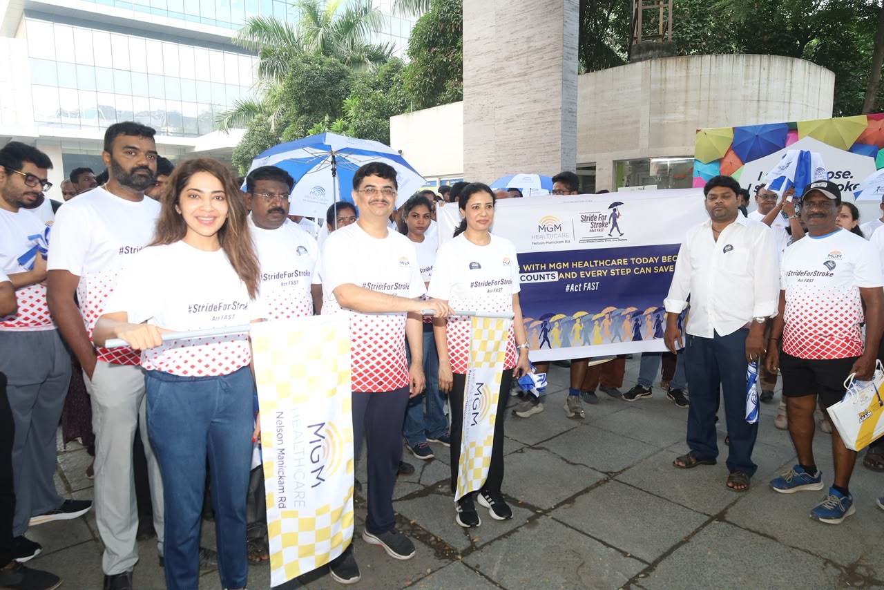MGM Healthcare Organises ‘Stride for Stroke’ Umbrella Walkathon to Observe World Stroke Day
